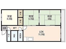 リーブル広 3LDKの間取図画像