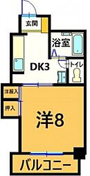 ハイムサンシルク 1Kの間取図画像