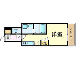 月光東蟹屋 ワンルームの間取図画像
