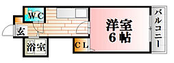 長山ビル 1Kの間取図画像