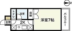 ボヌール千田 1Kの間取図画像