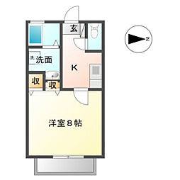 ボナール・ヒラノ 1Kの間取図画像