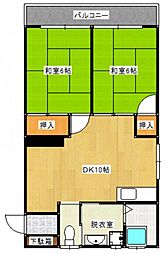 松永ビル 2LDKの間取図画像