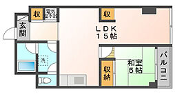 ダイヤコーポ東雲 1LDKの間取図画像