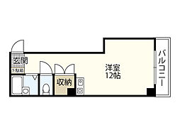 スパジオカーサ ワンルームの間取図画像