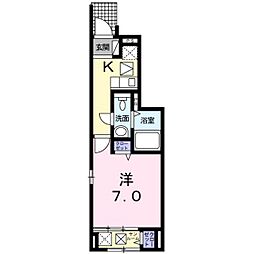 ソーレ愛宕 1Kの間取図画像