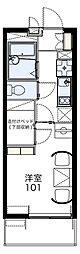すずらん 1Kの間取図画像