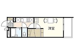 レオパレスグランデタカヤマ 1Kの間取図画像