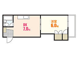 田村ビル 1DKの間取図画像