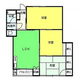 田坂ビル 3LDKの間取図画像