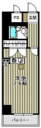 ヴェルソーヤスダ ワンルームの間取図画像