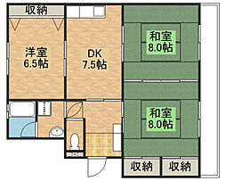 レジデンス木村 3DKの間取図画像
