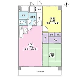 東久マンション 2LDKの間取図画像