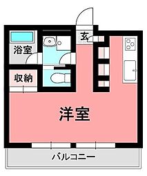 PARTIUM ワンルームの間取図画像