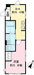 ルガロ西麻布 1DKの間取図画像