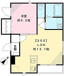 ビオス中央 1LDKの間取図画像