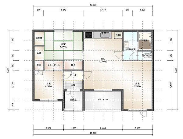 間取りを拡大表示