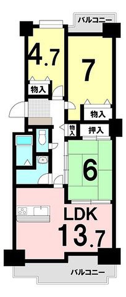3LDKの間取り