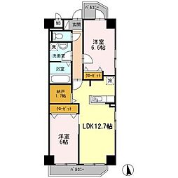 HAPPINESS車道 2SLDKの間取図画像