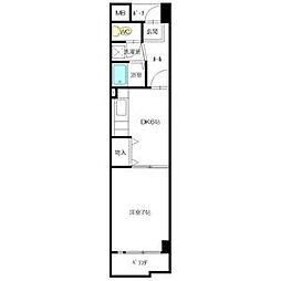 アーバンドエル杁中 1DKの間取図画像