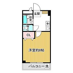 旭ビル 1Kの間取図画像
