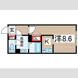 GVIVRE御器所 1Kの間取図画像