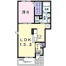 クラリス 2LDKの間取図画像