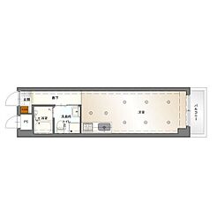 ヴェルドミール志賀 1Kの間取図画像
