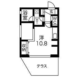 MINA八事石坂 1DKの間取図画像