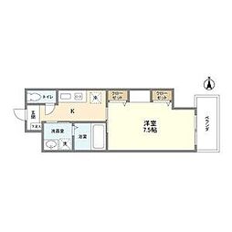 エルメディオ千種 1Kの間取図画像