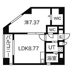 YOSHINOSQUARE 1LDKの間取図画像
