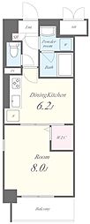 プロセルム上坂 1DKの間取図画像