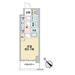 アステリ鶴舞エーナ 1Kの間取図画像