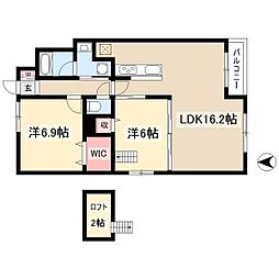 アーバンライフ瑞穂 2LDKの間取図画像