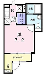 メゾン・ジョワエイト 1Kの間取図画像