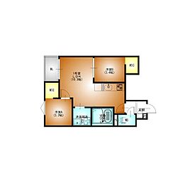 北町ハウス 2LDKの間取図画像