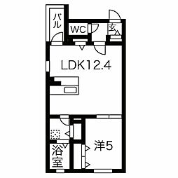 NAGOYAtheCANAL 1LDKの間取図画像