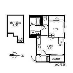 ベストステージ大杉 1SLDKの間取図画像