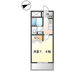 ラ・フォーレ滝 1Kの間取図画像