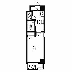 ジョバネ藤原 1Kの間取図画像