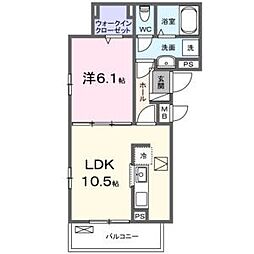 アルヴァ 1LDKの間取図画像
