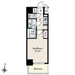 S-RESIDENCE堀田North2 1Kの間取図画像