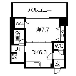 さくらヒルズニシキプラチナムレジデンス 1LDKの間取図画像