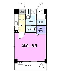 ソフィア 1Kの間取図画像
