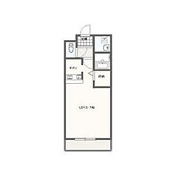 スリーディーガーデン本山 1Kの間取図画像
