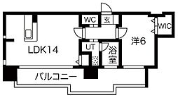 ファーストレジデンス栄 1LDKの間取図画像