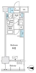 L&Cレジデンス鶴舞公園 1Kの間取図画像