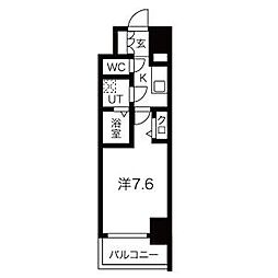 エスリード葵桜通り 1Kの間取図画像