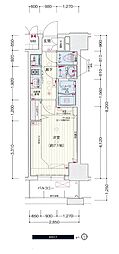プレサンス久屋大通公園セラフィ 1Kの間取図画像