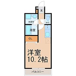 アレーヌコート野並 ワンルームの間取図画像